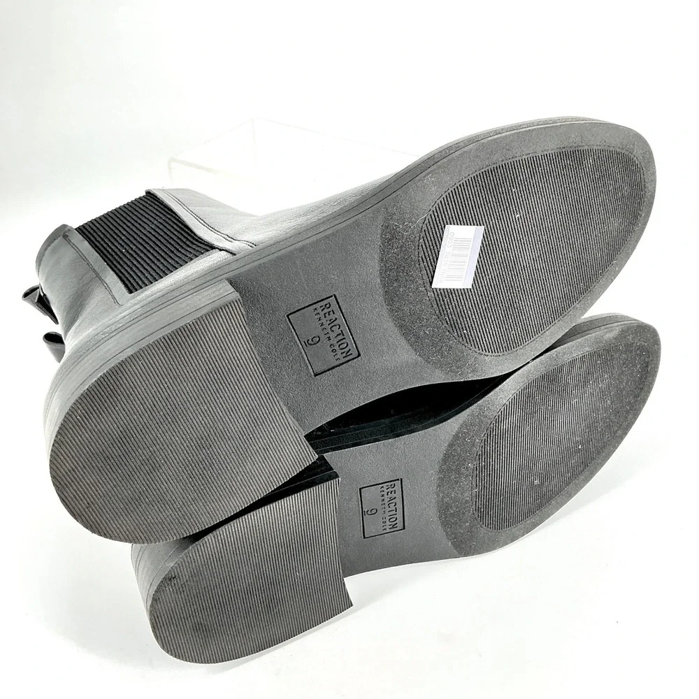 Kenneth Cole Reaction Size 9 Chelsea Boots Black Side Zip NEW Anabelle $70